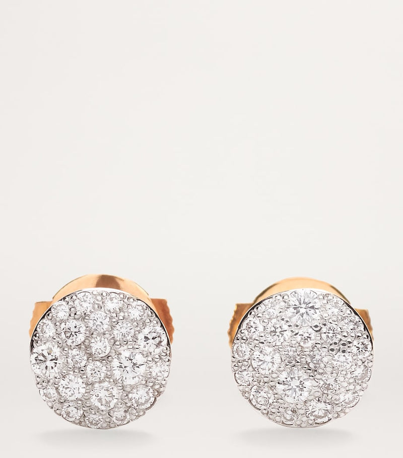 Pomellato Sabbia rose gold diamond stud earrings - British product