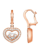 Chopard rose gold diamond earrings Happy Diamonds, imported from the UK