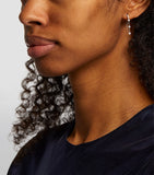 Persée white gold diamond drop huggie single earring, imported from the UK