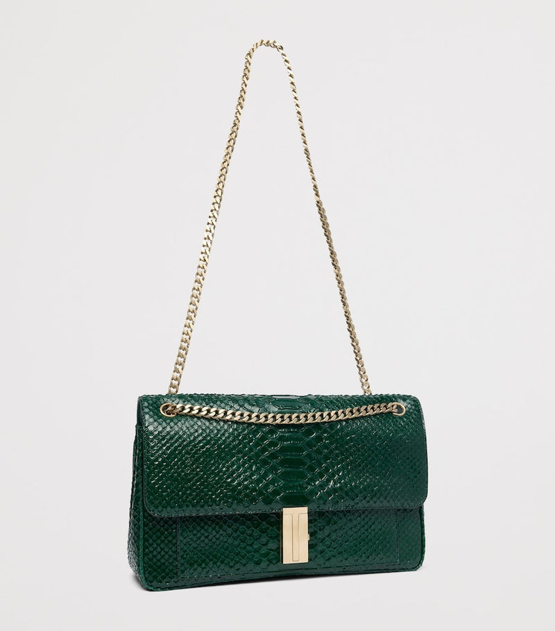 TOM FORD large shoulder bag dark green Italian leather - British product