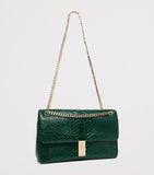 TOM FORD large shoulder bag dark green Italian leather - British product