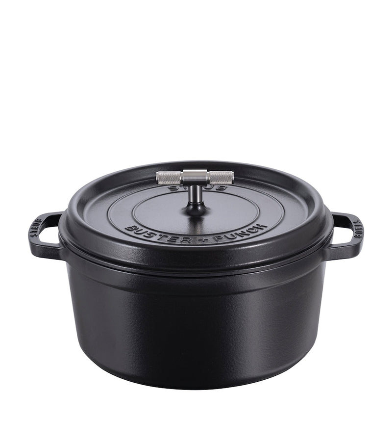 Staub Buster Punch cocotte 28cm steel knob - British product