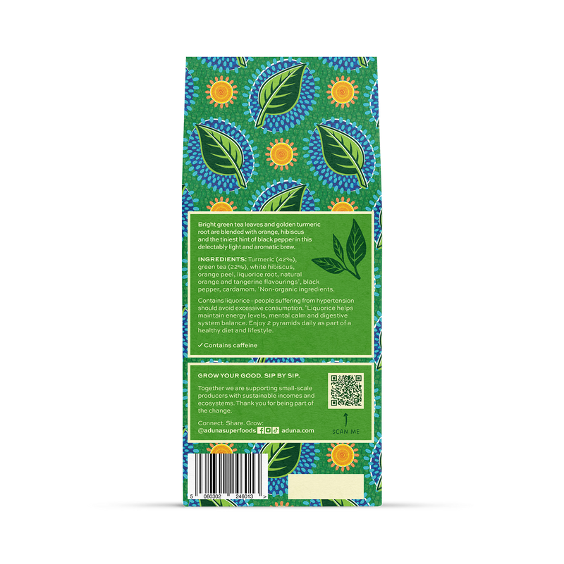 Aduna Thrive superfood green tea 15 tea bags - British product