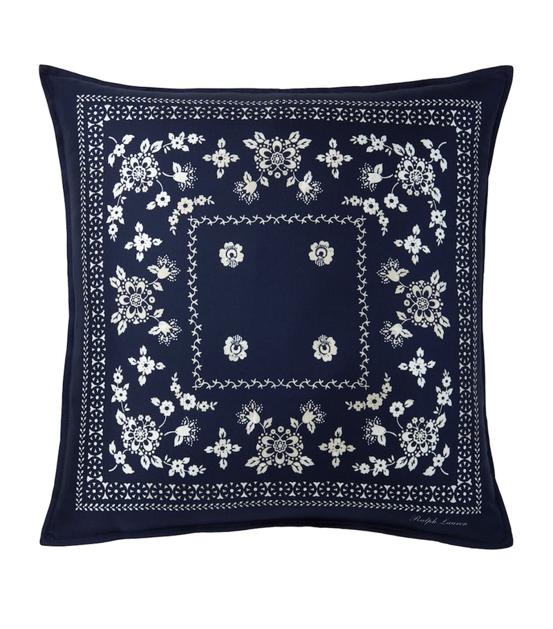 Ralph Lauren Home silk cushion cover Brynn square 45cm, UK version