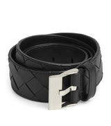 Harrods Bottega Veneta Leather Intrecciato Watch Buckle Belt- Buy online at McGrocer