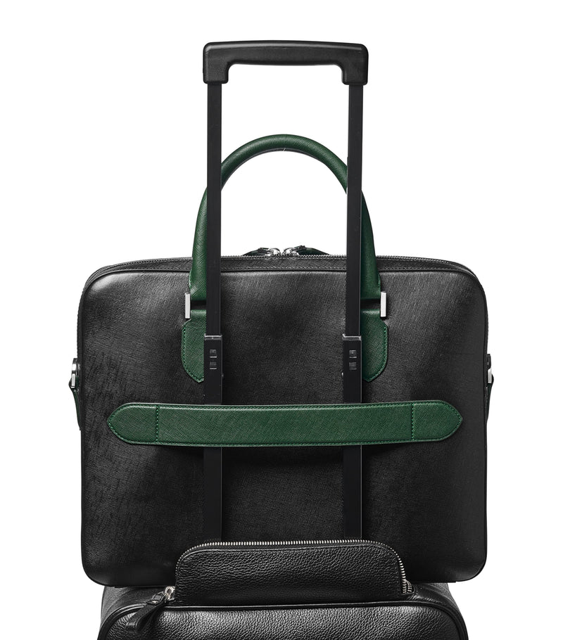 Aspinal of London slim leather Shield briefcase (British brand)