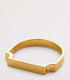 Monica Vinader gold vermeil signature ring, imported from the UK