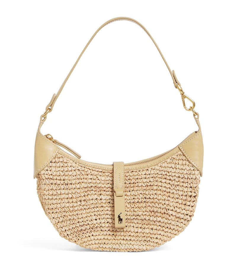 Polo Ralph Lauren Mini Raffia Polo ID shoulder bag, UK version