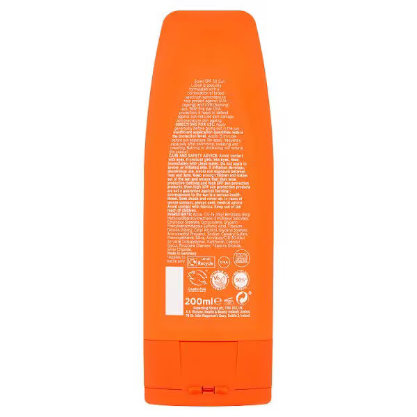 Solait sun lotion SPF 30 200ml (British brand)