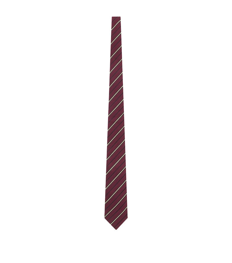Saint Laurent silk-wool striped tie 8cm, imported from the UK