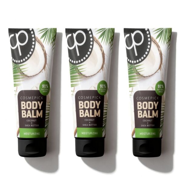 COSMEPICK Coconut and Shea Butter body balm 3 x 150ml (British brand)