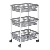 Argos Argos Home 3 Tier Plastic Vegetable Trolley - Grey and White- Buy online at McGrocer