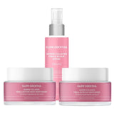 Glow skincare set serum and moisturisers 30ml 50ml - British product