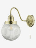 Dar Lighting Tamara wall light antique brass, imported from the UK