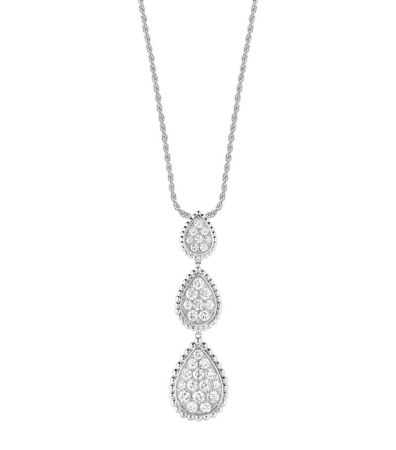 Boucheron white gold diamond Serpent Bohème necklace - British product