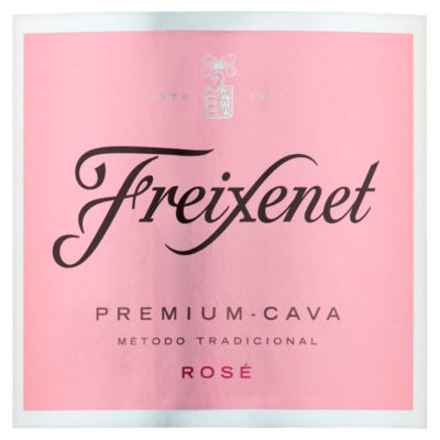 Freixenet Cava Rosé wine bottle - British product