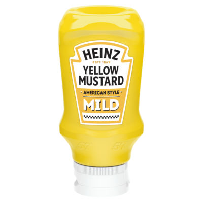 Heinz American Style Yellow Mustard 445g, imported from the UK