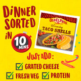 Old El Paso crunchy taco shells 156g, imported from the UK