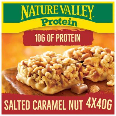 ASDA Nature Valley Protein Salted Caramel Nut Cereal Bars 4 x 40g- Buy online at McGrocer