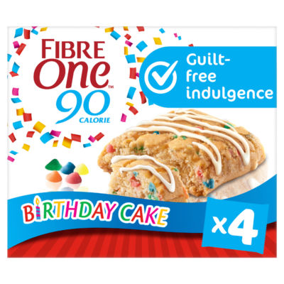 Fibre One birthday cake squares 96g pack (British brand)