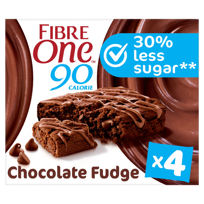 Fibre One chocolate fudge brownies 90 calorie 4 x 24g, UK version