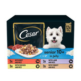 ASDA Cesar Senior Wet Dog Food Pouches Mixed Selection in Jelly 12 x 100g- Buy online at McGrocer