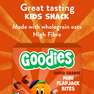 Goodies Chocolate Orange Mini Flapjack Bites Multipack 4x23g, UK version