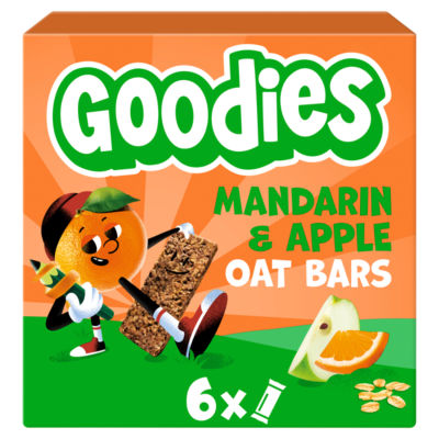 ASDA Goodies Mandarin & Apple Oaty Bars Kids Snack Multipack 6x23g- Buy online at McGrocer
