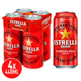 Estrella Damm lager beer 440ml - British product