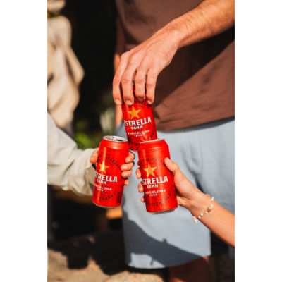 Estrella Damm lager beer 440ml - British product