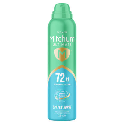 Mitchum women's cotton burst antiperspirant 250ml, imported from the UK