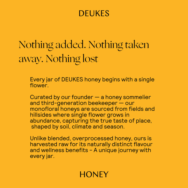 DEUKES raw monofloral buckwheat honey 250g (British brand)