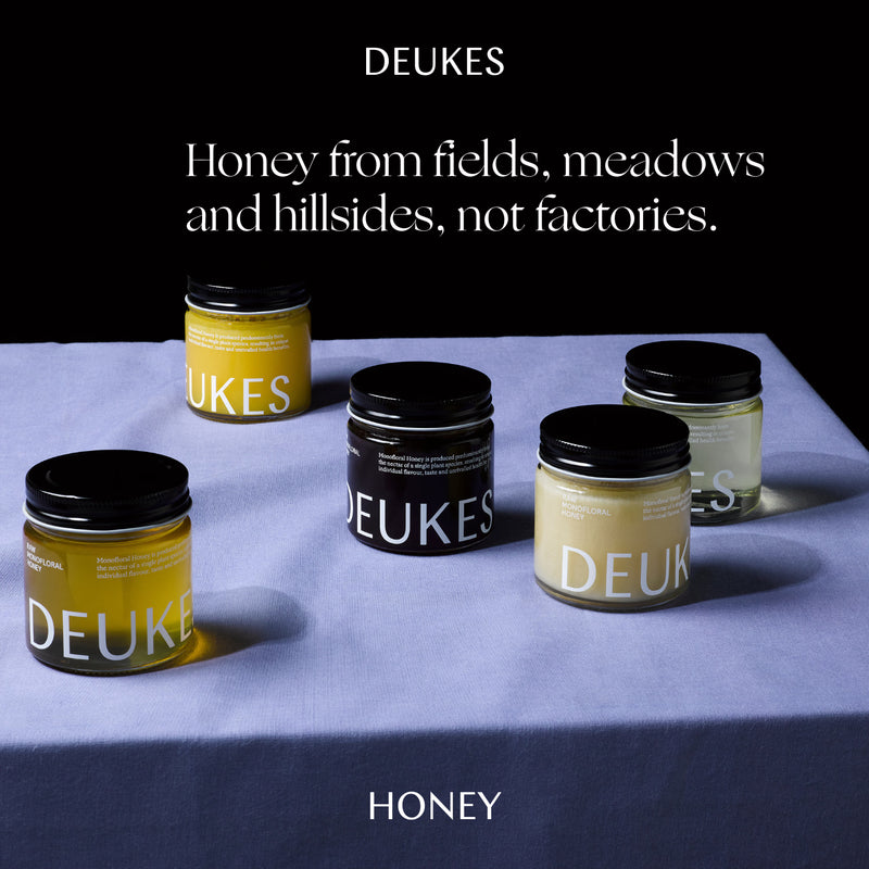 DEUKES raw monofloral buckwheat honey 250g (British brand)