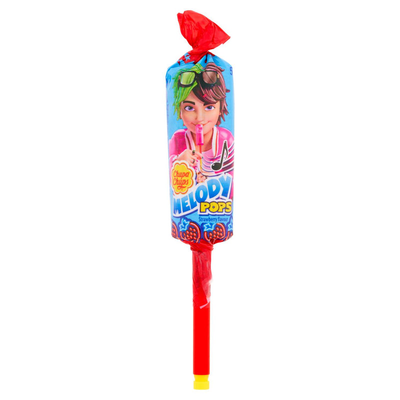 Chupa Chups Melody Pops strawberry flavour lollipop 15g, UK version