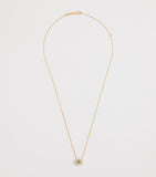 Suzanne Kalan evil eye pendant necklace in yellow gold with diamonds and emerald, UK version