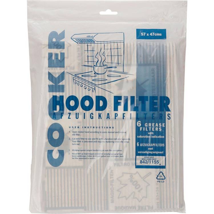 Argos Home cooker hood filters set of 6 57x47cm - British product