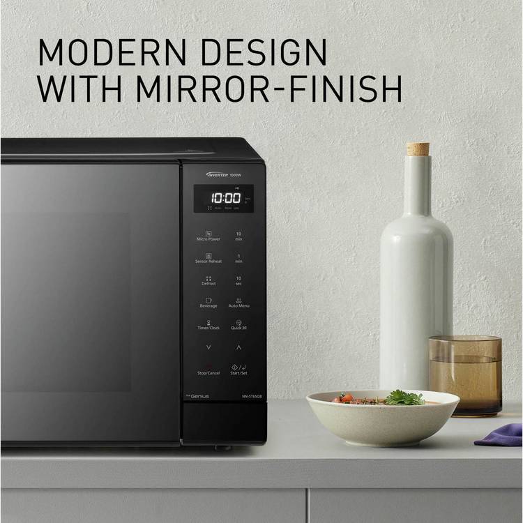 Panasonic 1000W solo microwave 32L black, imported from the UK