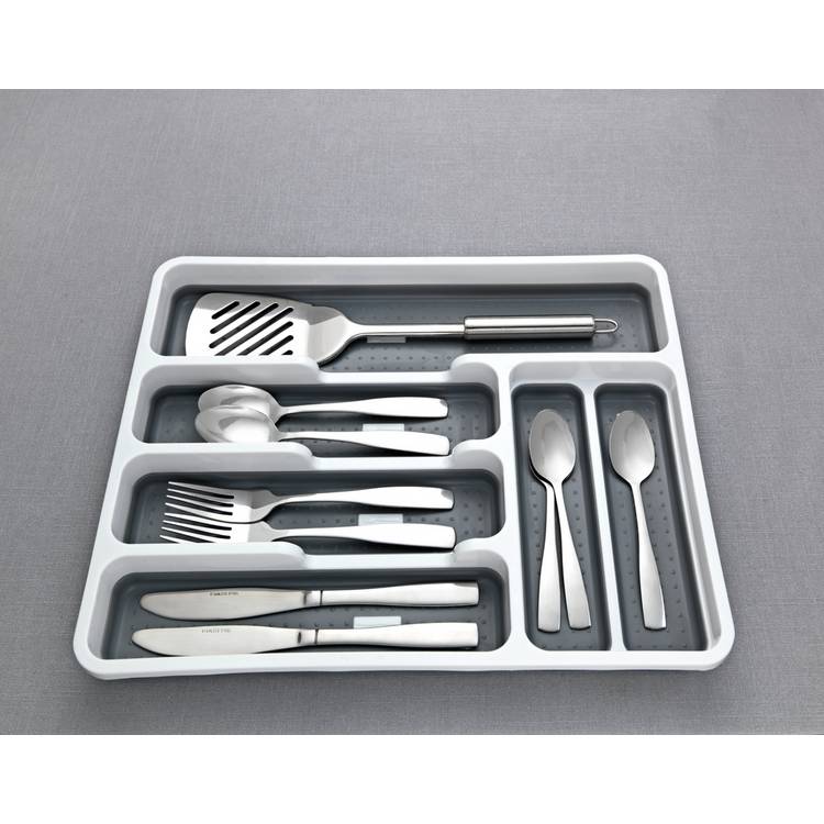 Addis white cutlery drawer with six compartments, imported from the UK