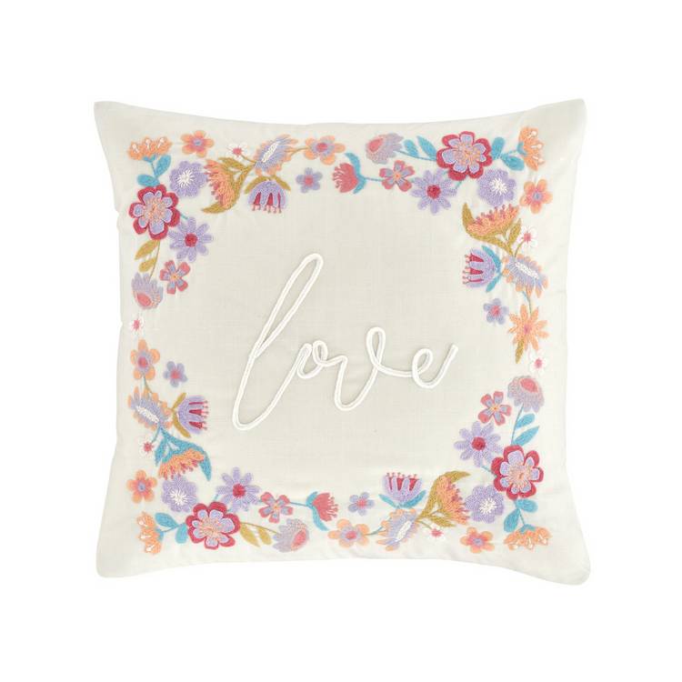 Catherine Lansfield love cushion natural 45x45cm, UK version