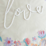 Catherine Lansfield love cushion natural 45x45cm, UK version