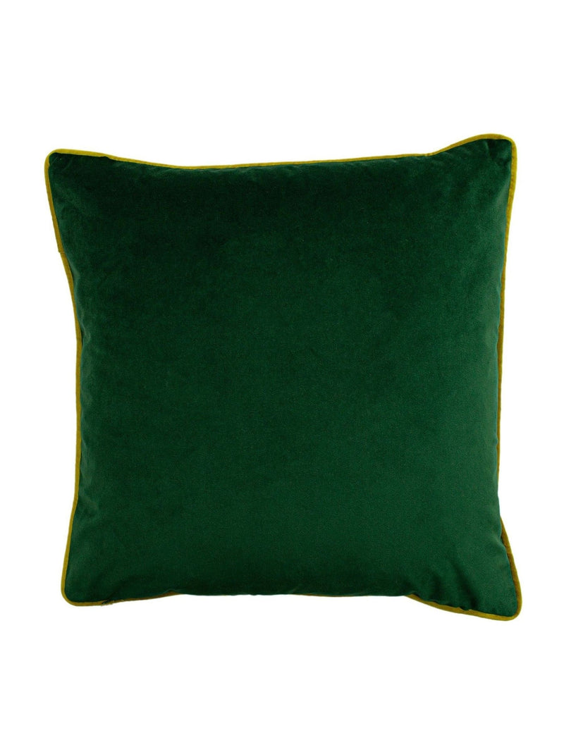 furn. emerald green cushion with gold fauna embroidery 50cm, UK version