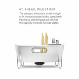 Simplehuman plastic compact dish rack white (British brand)