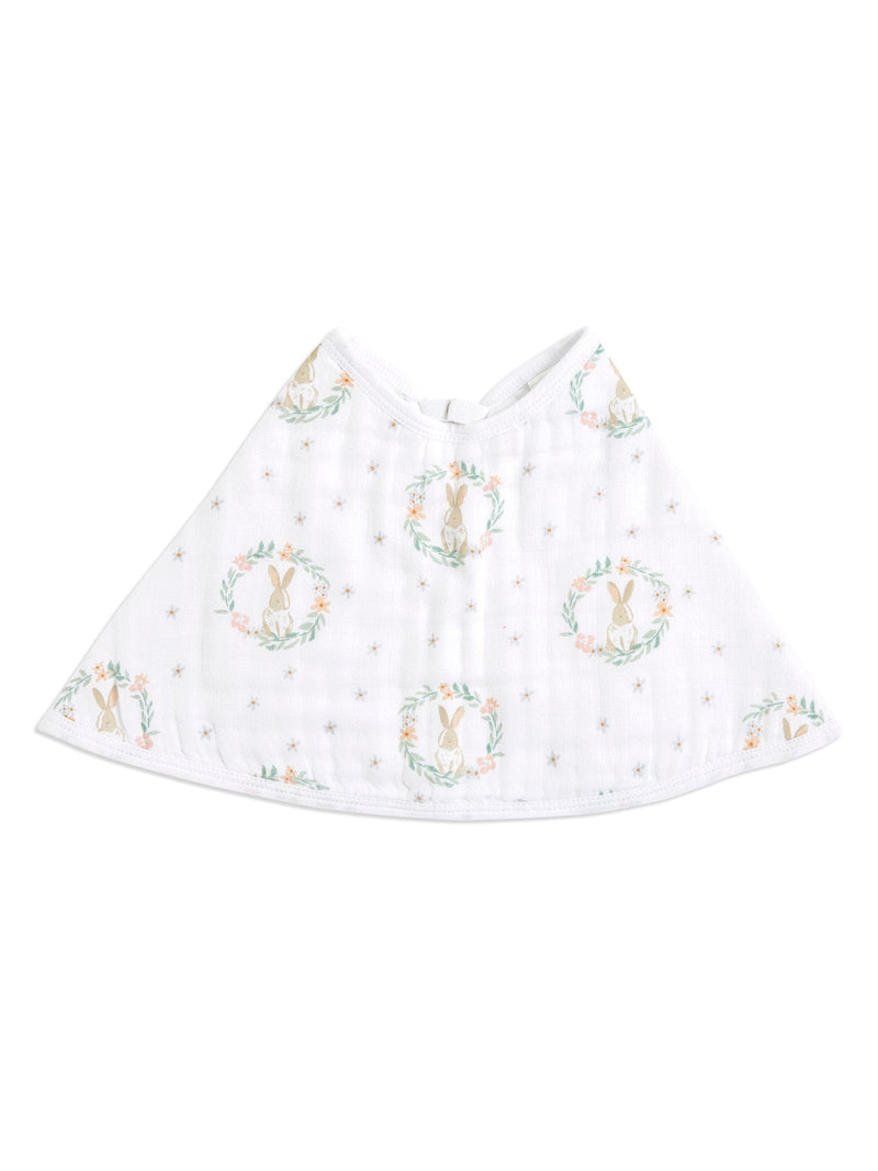 aden+anais muslin burpy bib pink bunnies, imported from the UK