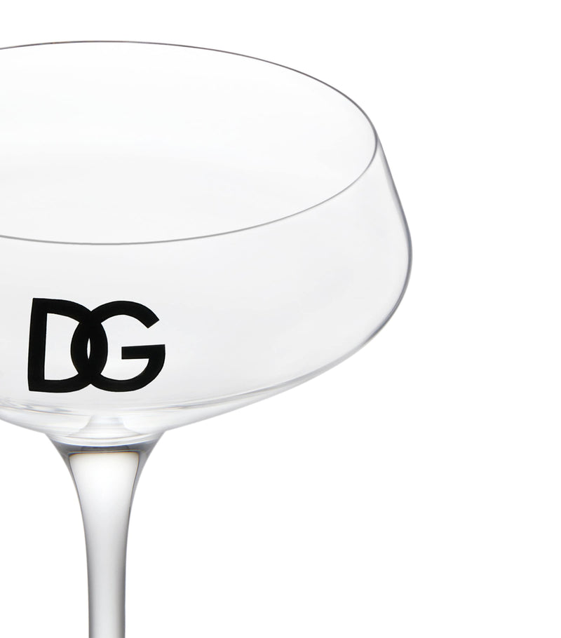 Dolce&Gabbana logo martini glasses set of two, 17cm height - British product
