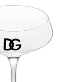 Dolce&Gabbana logo martini glasses set of two, 17cm height - British product