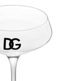 Dolce&Gabbana logo martini glasses set of two, 17cm height - British product
