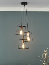 Next Dar Lighting Black Tower 3-Light Ceiling Pendant- Buy online at McGrocer