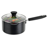 Argos Habitat 20cm Aluminium Black Lidded Saucepan with Non-Stick Coating- Buy online at McGrocer