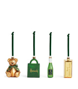Harrods Harrods Glass-Blown Heritage Tree Decorations Set of 4- Buy online at McGrocer