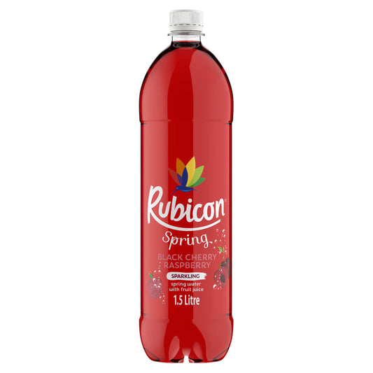 Rubicon Spring Black Cherry Raspberry Flavoured Sparkling Spring Water 1.5L GOODS Sainsburys   
